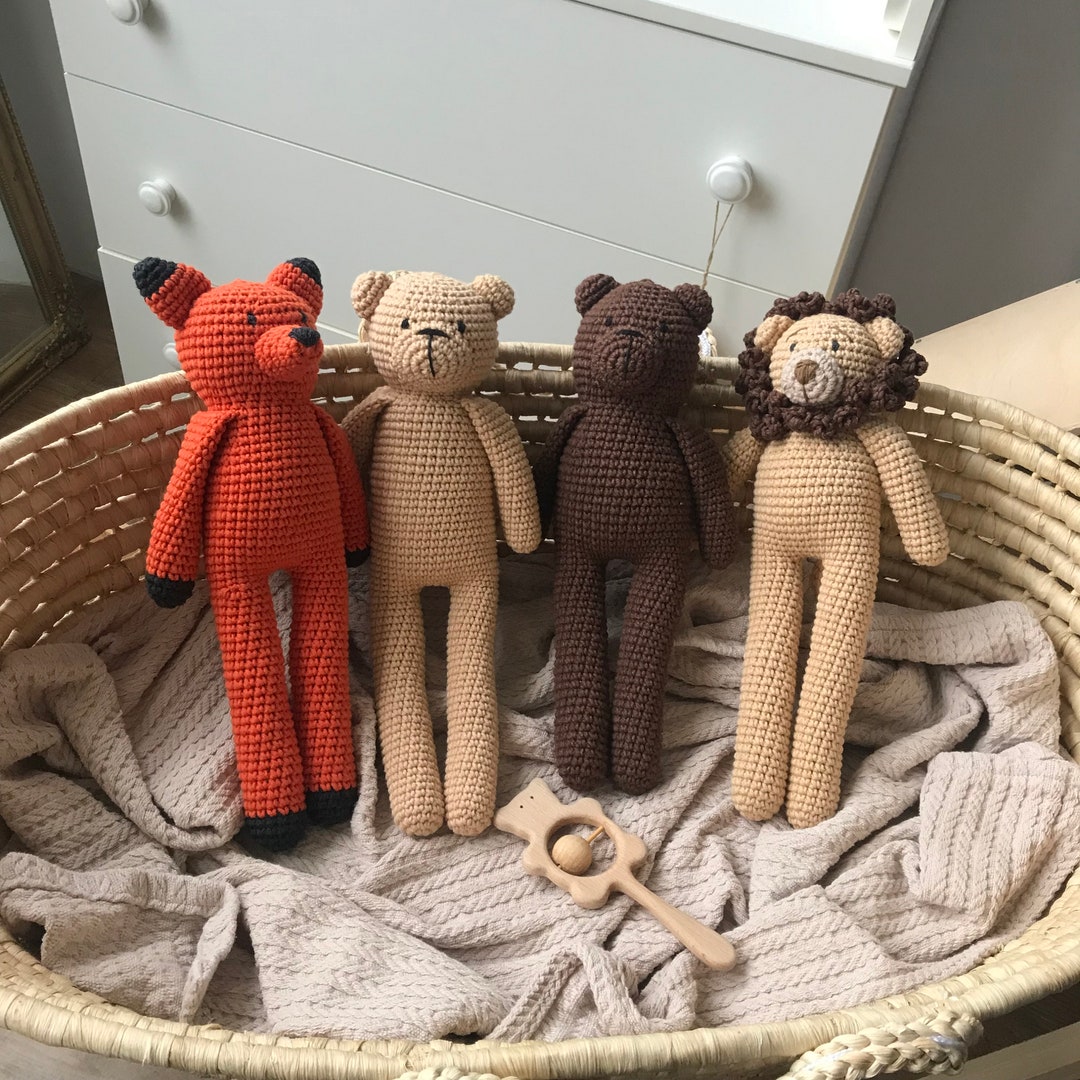 4pcs peluche Noël pendentif fil de laine crochet tricoté arbre - de