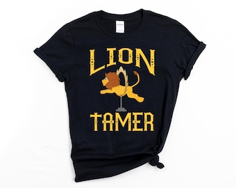 Koszulka Lion Tamer, impreza w stylu cyrkowym, Lion Tamer, kostium Lion Tamer, koszulka w stylu cyrkowym, personel cyrkowy, koszulka Lion Tamer,