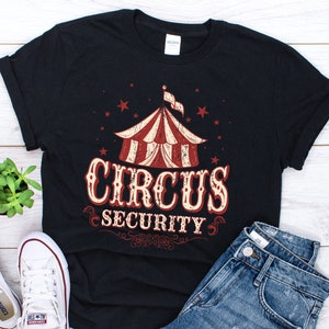 Koszulka Circus Security, impreza w stylu cyrkowym, ubrania cyrkowe, koszulki cyrkowe, impreza cyrkowa, koszulka cyrkowa, tata cyrkowy, mama cyrkowa