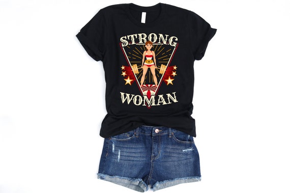 Strong Woman Shirt, Circus Themed Party, Circus Shirts For Women, Strong Woman Gift, Circus Birthday Shirt, Circus Shirts, Strong Women