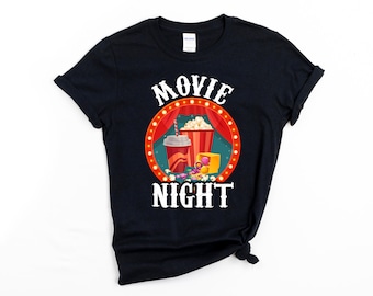 Movie Night Shirt, Movie Night Party, Movie Night Birthday Party, Movie Party, Movie Themed Birthday Shirt, Movie Night Birthday Shirt