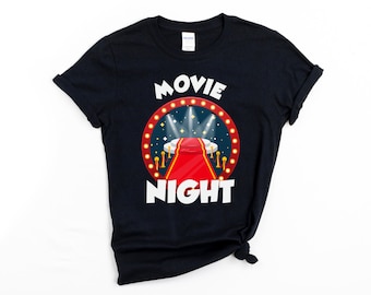 Movie Night Shirt, Movie Night Party, Movie Night Birthday Party, Movie Party, Movie Themed Birthday Shirt, Movie Night Birthday Shirt