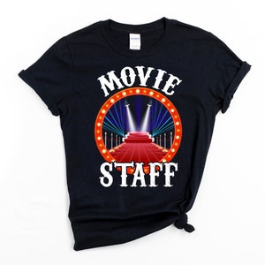 Movie Staff Shirt, Movie Night Party, Movie Night Birthday Party, Movie Party, Movie Themed Birthday Shirt, Movie Night Birthday Shirt