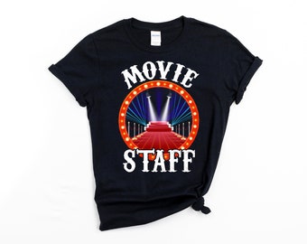 Movie Staff Shirt, Movie Night Party, Movie Night Birthday Party, Movie Party, Movie Themed Birthday Shirt, Movie Night Birthday Shirt