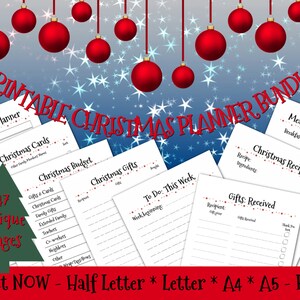 Christmas Planner &amp; Holiday Organizer Printables, Printable Xmas ...