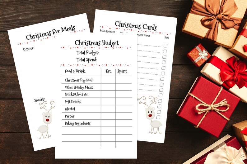 Christmas Planner &amp; Holiday Organizer Printables, Printable Xmas ...