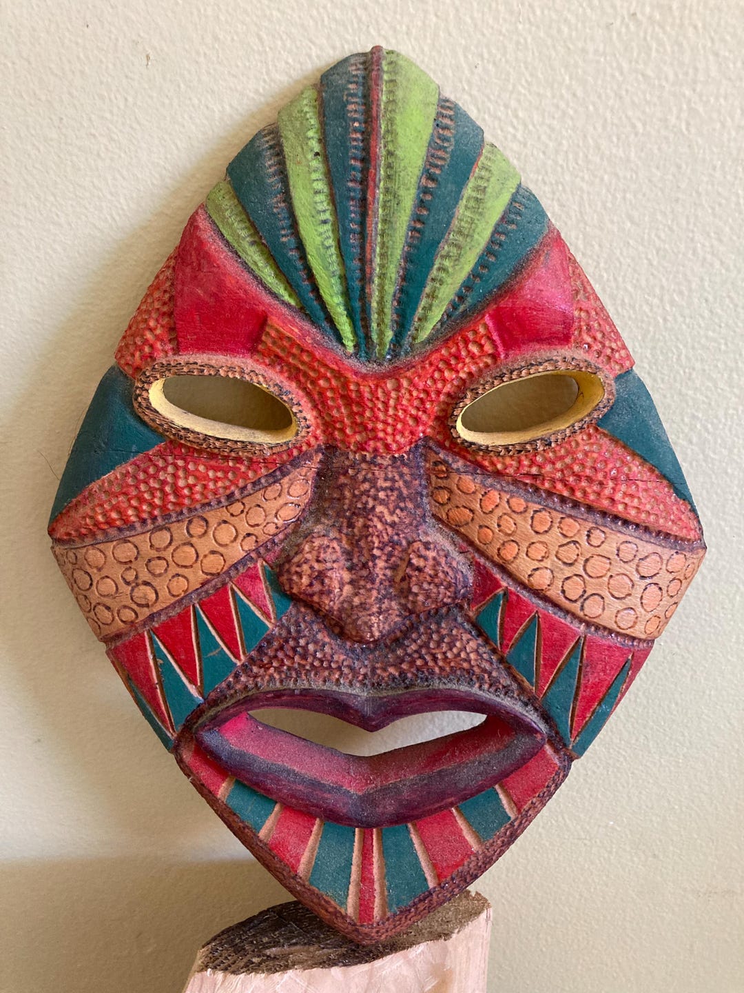 Hand-carved Wooden Tribal Mask: Original Artwork by T’chala - Etsy