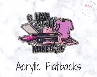 Acrylic Flatback, Craft Humor Charm, DIY Badge Reel Attachment, Craft Embellishments, Cabochons, Acrylic Charm, DIY Keychain Supplies