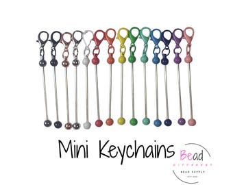 Beadable Cup Straw Attachment, Lobster Clasp, Cup Tumbler Charm Accessories, DIY Straw Charm, Straw Decorations, Beadable Bar, Mini Keychain