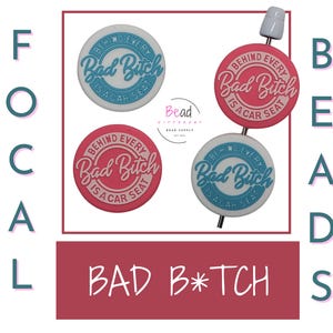 Mom Life Beads, Bad Bitch Beads, Adult Humor Beads, Silicone Focal Beads, Mixed Focal Beads, Funny Focal Beads, DIY Craft Bead for Pens