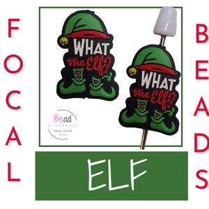 Elf Beads, Christmas Beads, Small Loose Beads, Cup Charm Accessories, Silicone Focal Beads, DIY Craft Beads for Pens, Stocking Stuffer Ideas