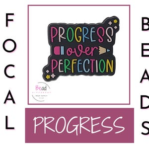 Positivity Beads, Focal Bead, Mental Health Beads, Progress Bead, Motivational Beads, DIY Craft Beads for Pens, Badge Reel Bead, Bead Supply