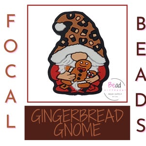 Gingerbread Beads, Gnome Beads, Silicone Focal Beads, Cheetah Beads, Christmas Beads, Holiday Beads, DIY Craft Beads for Beaded Pens