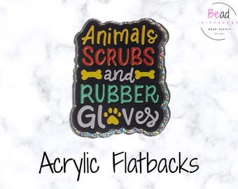 Acrylic Flatback, Animals Charm, Funny DIY Badge Reel Attachment, Craft Embellishments, Cabochons, Acrylic Charm, DIY Keychain Supplies