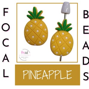Pineapple Beads, Silicone Focal Bead, Food Beads, Swinger Beads, Sarcastic Focal Beads, DIY Craft Beads for Beaded Pens, Cup Charm Accessory