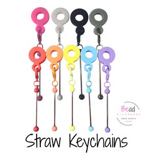 Cup Stroh Schlüsselanhänger, Perlen Rohling, Cup Anhänger Zubehör, Cup Schlüsselanhänger, Becher Zubehör, Bar Anhänger, DIY Stroh Anhänger
