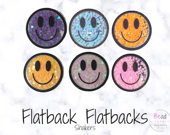 Acrylic Flatback, Smiley Face Charm, DIY Badge Reel Attachment, Craft Embellishments, Cabochons, Acrylic Charm, DIY Keychain Supplies