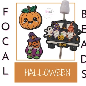 Gnome Beads, Silicone Focal Beads, Halloween Beads, Poison Beads, Pumpkin Beads, DIY Craft Beads for Beaded Pens, Spooky Beads, Cup Charms