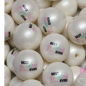20mm Bubblegum Bead, Best Grandma Beads, Family Beads, Chunky Beads, Acrylic Beads, Beads for Lanyards, Beads for Pens, DIY Crafting Beads
