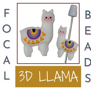 3D Lama Perle, Alpaka Perlen, Silikon Fokalperlen, Tierische Fokalperle, Bauernhoftier Perle, DIY-Perle für Stifte, Lanyard-Perlen, lose Perlen