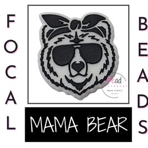 Bären-Perle, Silikon-Fokalperle, holzige Tierperle, Tierliebhaber-Fokalperle, DIY-Fertigkeitsperlen für Perlenstifte, Babypartybevorzugungen, kleine Perle