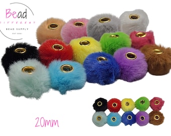 Large Hole Spacer, Fluffy Spacers, 20mm Spacer Bead, Furry Beads, Spacers for Pens, Multi-Colored Bead, Beads for Pens, Lanyard Beads, Loose