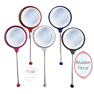 Beadable Mirrors, Bead Blanks in Bulk, Small Compact Mirrors, Purse Mirrors, Beadable Bars, Beadable Blanks, Plastic Blanks