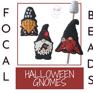 Gnome Beads, Silicone Focal Beads, Halloween Beads, Skeleton Beads, Vampire Beads, DIY Craft Beads for Beaded Pens, Spooky Beads, Cup Charms
