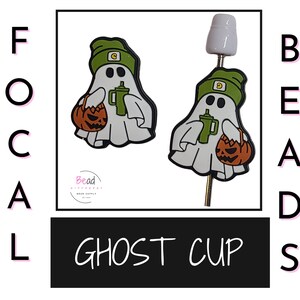 ゴーストビーズ、シリコンフォーカルビーズ、ハロウィンビーズ、パンプキンビーズ、タンブラービーズ、ビーズペン用DIYクラフトビーズ、不気味なビーズ、カップチャーム