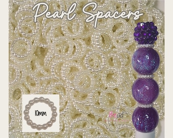 Separadores de perlas, separadores de 10 mm, separadores planos, separadores pequeños, cuentas acrílicas, separadores para bolígrafos, cuentas multicolores, cuentas sueltas, cuentas elegantes