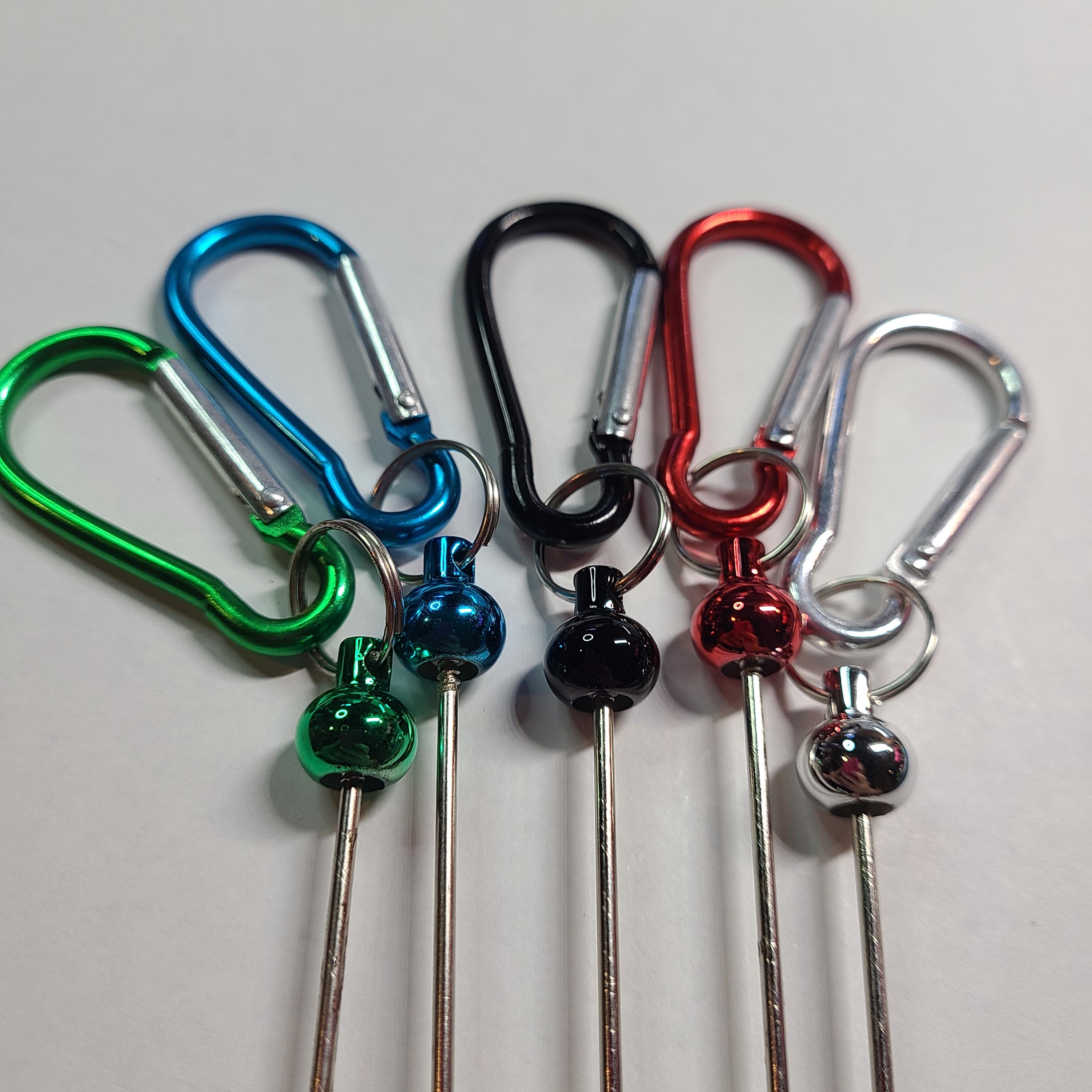Fastener Keychain Carabiner, Beadable Bars, Keychain Blank, Carabiner Fastener Blanks ...