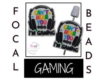 Gaming Beads, Silicone Focal Beads, Recreational Beads, Video Game Bead, Headphone Beads, DIY Loose Beads, Beads for Pens, Beads for Cups