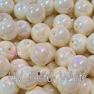 16mm Beads, UV Pastel Beads, AB Bubblegum Beads, Ivory Beads, Chunky Beads, DIY Craft Beads for Pens, Acrylic Beads, Ombre Beads, Shiny Bead