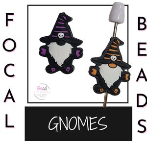Gnome Beads, Silicone Focal Beads, Halloween Beads, Skeleton Beads, Witch Beads, DIY Craft Beads for Beaded Pens, Spooky Beads, Cup Charm