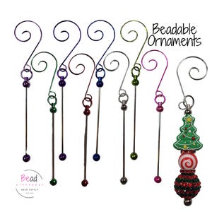 Beadable Ornament, Bead Blanks in Bulk, Small Bead Items, Christmas Decoration, Beadable Bars, Beadable Blanks, Plastic Blanks, 1 Count