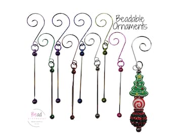 Beadable Ornament, Bead Blanks in Bulk, Small Bead Items, Christmas Decoration, Beadable Bars, Beadable Blanks, Plastic Blanks, 1 Count