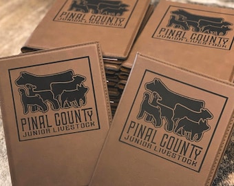 Custom Engraved Leatherette Journal – Personalized Livestock Judging Notebook, Show Award Gift, Ranch & Farm Logbook