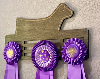 Custom Livestock Ribbon Holders, Personalized Sheep, Goat, Cattle, or Pig Ribbon/Award Holder,