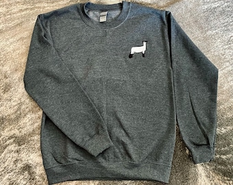 Crewneck bordado personalizado para gado – moletom aconchegante para fazenda para exposição de gado e vida no rancho