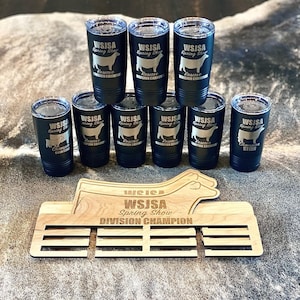 Custom Engraved Tumbler – Personalized Farm Logo Cup, Livestock Show Award & Buyer Gift