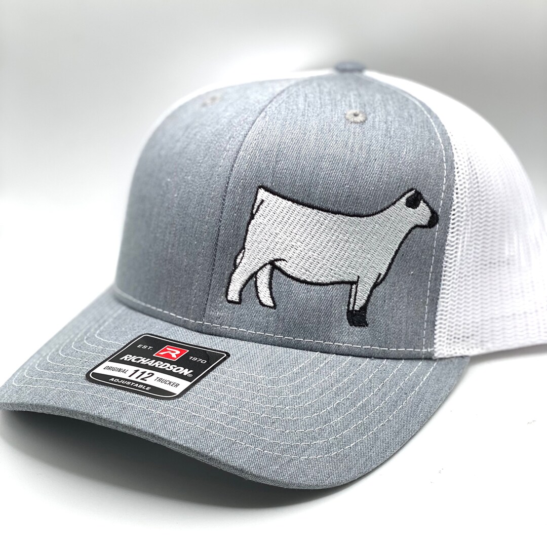 Custom Livestock White Park Embroidered Trucker Cap, Show Cattle Cap, Stock Show Apparel Etsy