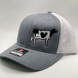 Holstein Embroidered Dairy Cow Hat – Adjustable Cap for Farmers and Cow Lovers