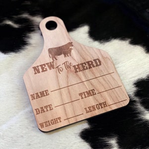 New to the Herd Birth Announcement | Wooden Baby Name Sign | Farm Theme Baby Gift | Rustic Newborn Stats Plaque | Western Nursery Decor