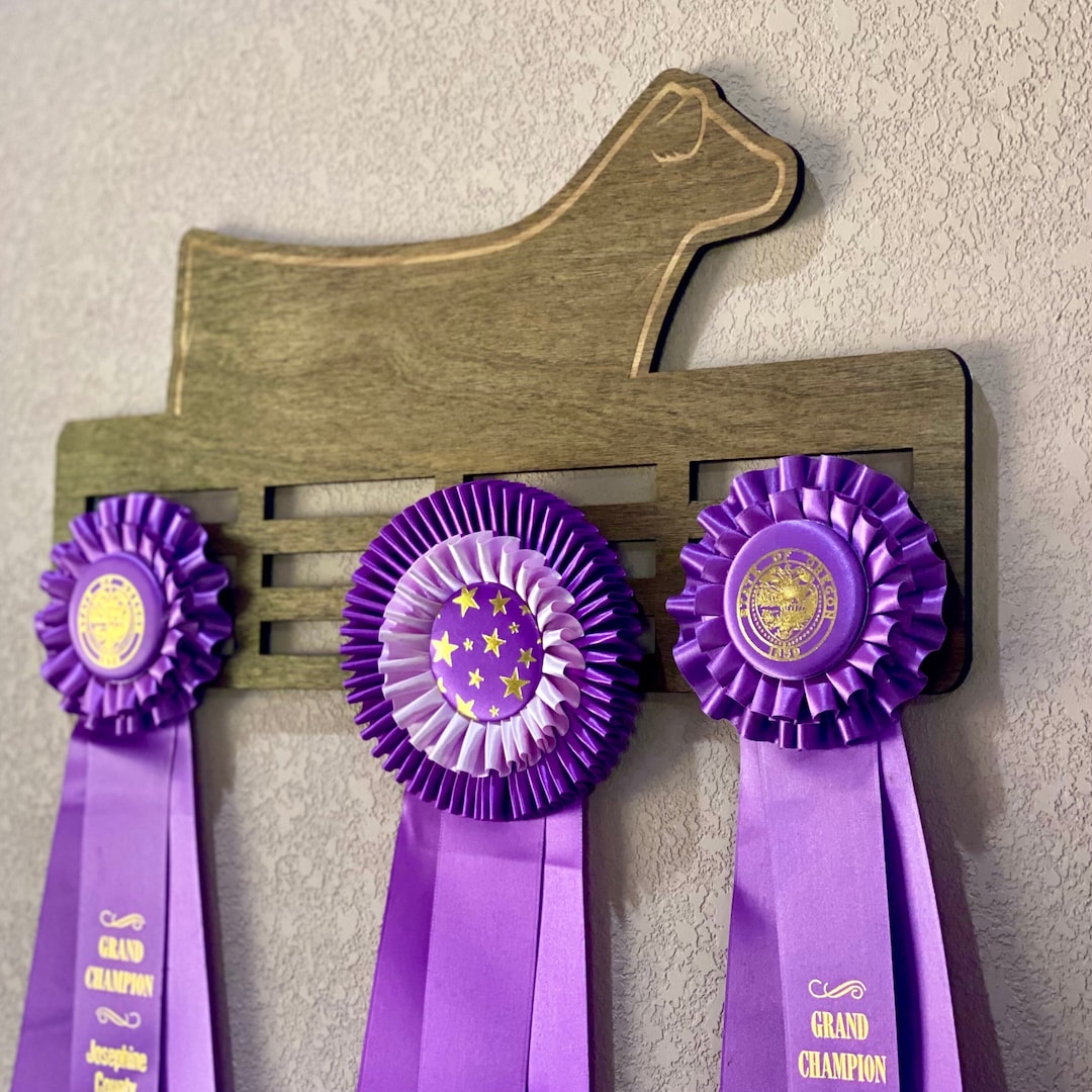 Bull Ribbon Display Custom Engraved Livestock Show Ribbon Holder: Farm Award Display - Etsy