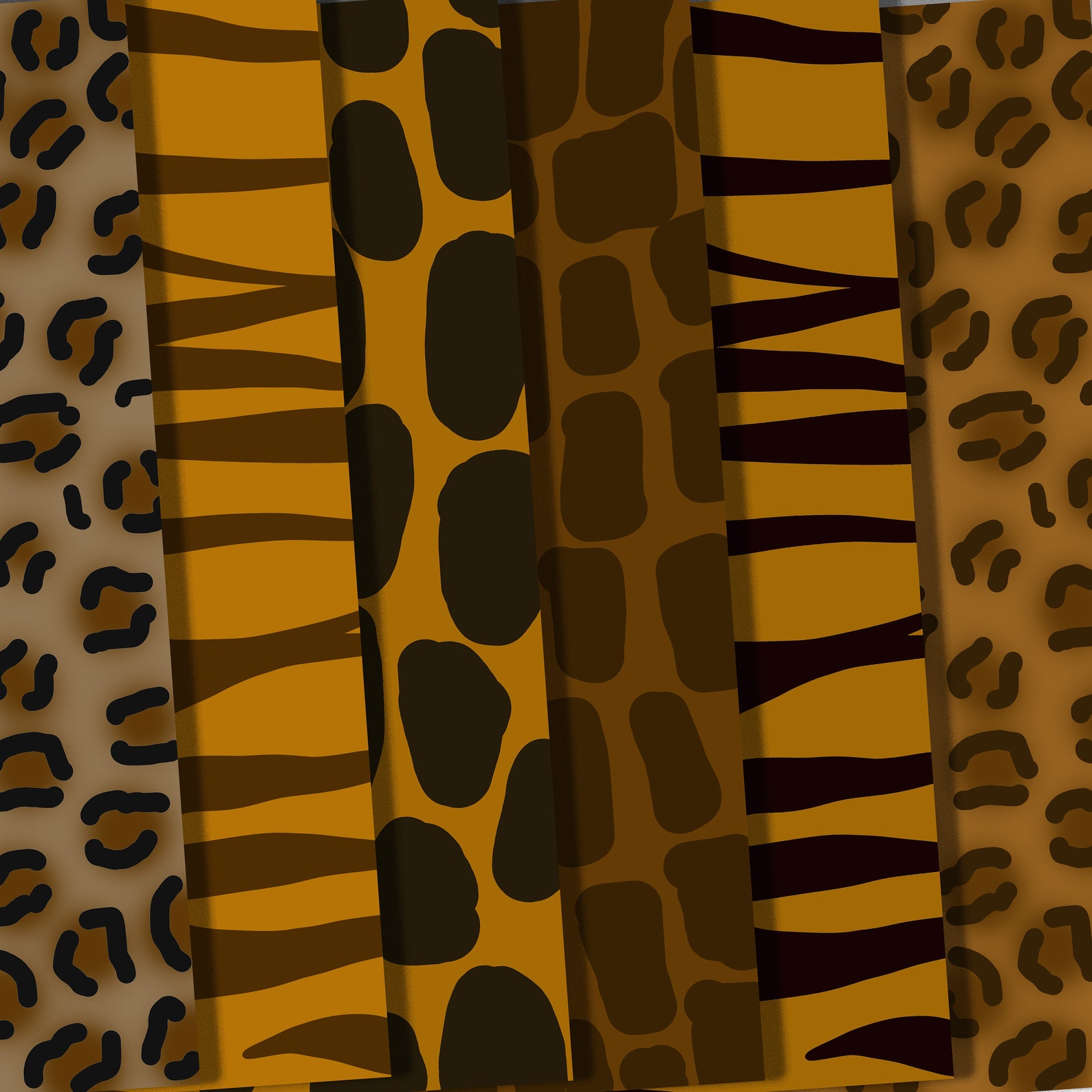 Animal print pattern scrapbook digital paper scrapbooking | Etsy