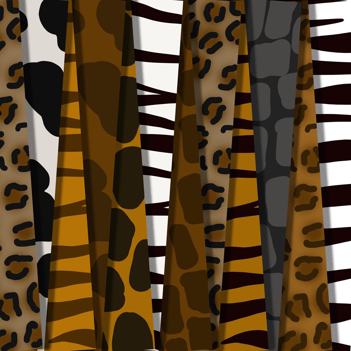 Animal print pattern scrapbook digital paper scrapbooking | Etsy