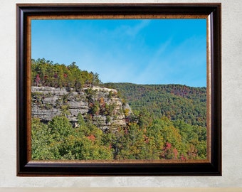 Red River Gorge Landscape Photography Print, Kentucky Fall Decor, Lookout Point