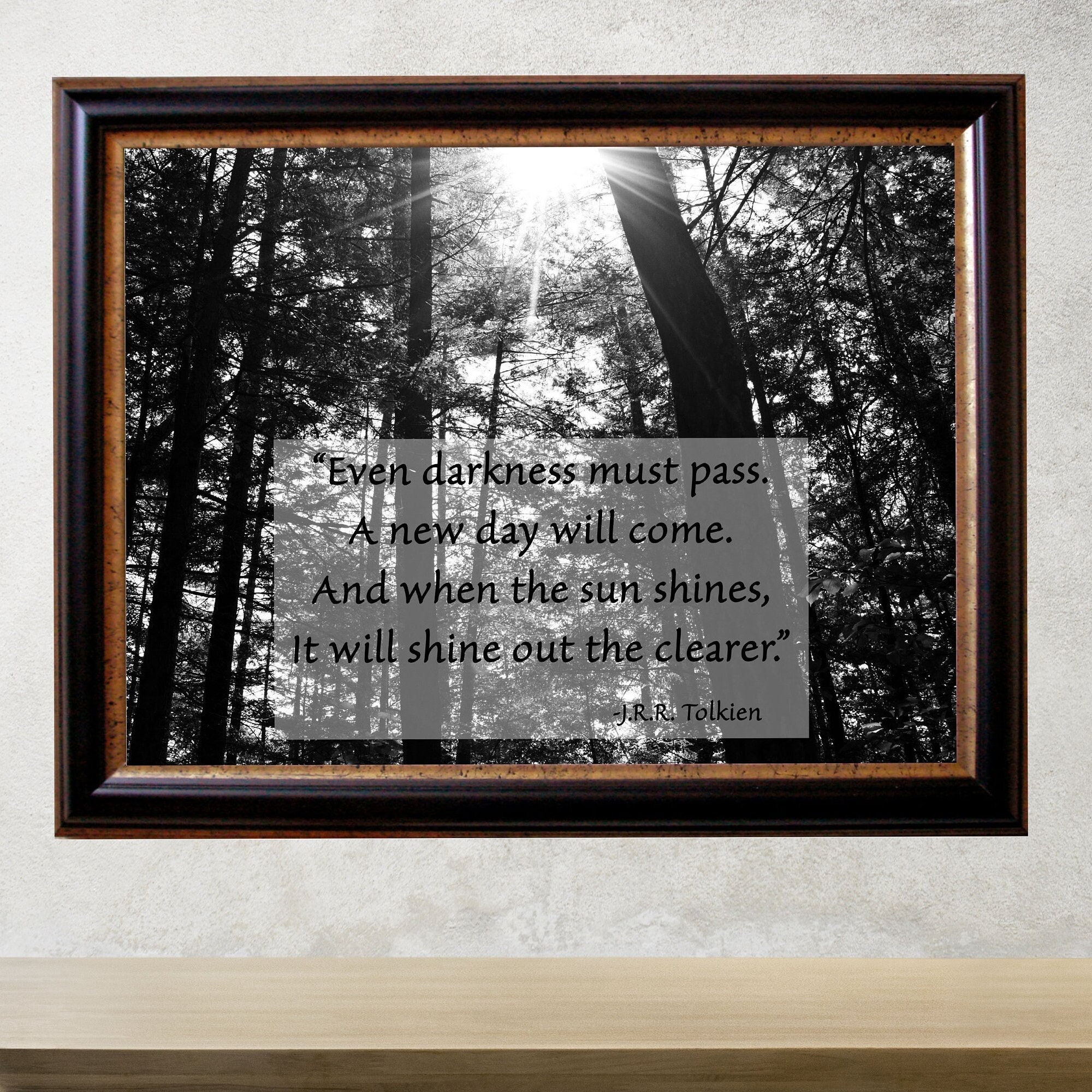 Samwise Gamgee Quote, Even Darkness Must Pass, JRR Tolkien
