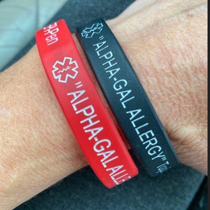 Medical Alert “ALPHA-Gal” Allergy Band