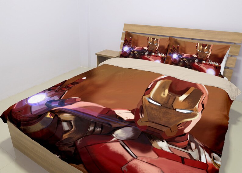 Iron Man Bedding Set Iron Man Duvet Iron Man Avengers Etsy
